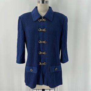 St. John Size 16 Blue & Gold Jacket